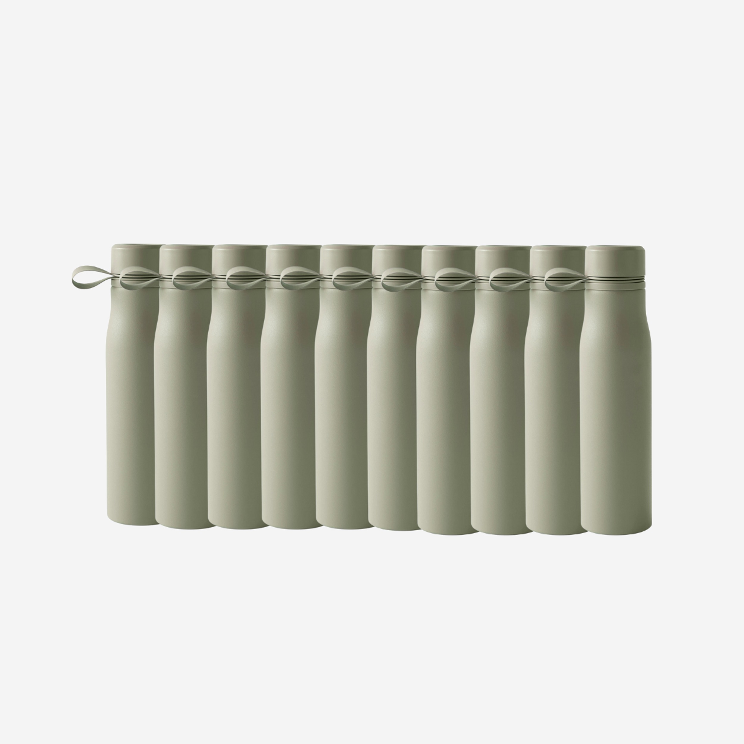 Pack de 12 botellas deportivas 750 ml verde salvia